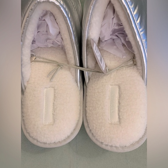 Anthropologie Maeve Puffy Slip On Mules in Silver size 10-11 NWT - Picture 7 of 9